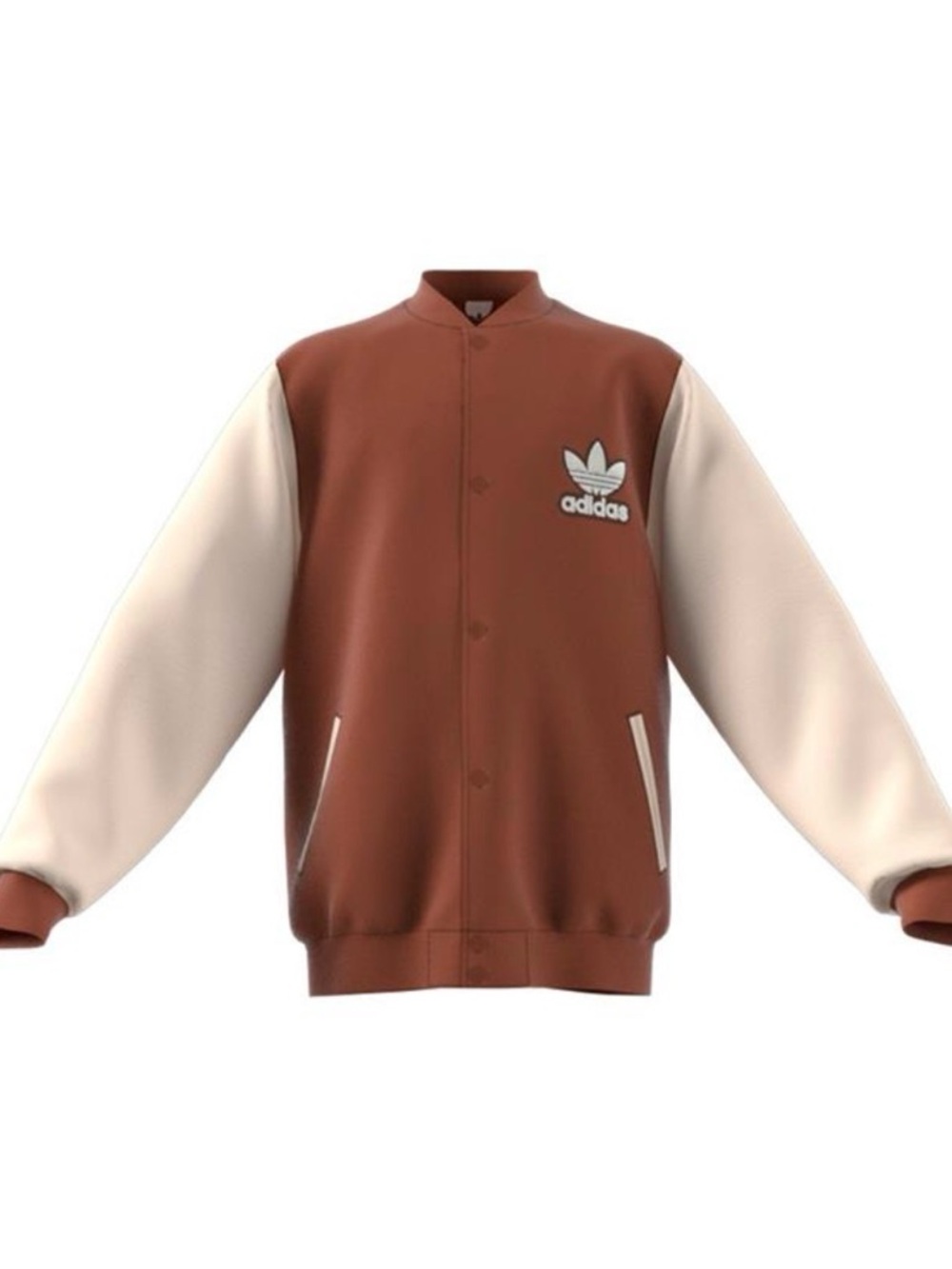 adidas Two-Tone Bomber Jacket in Rust & Cream
